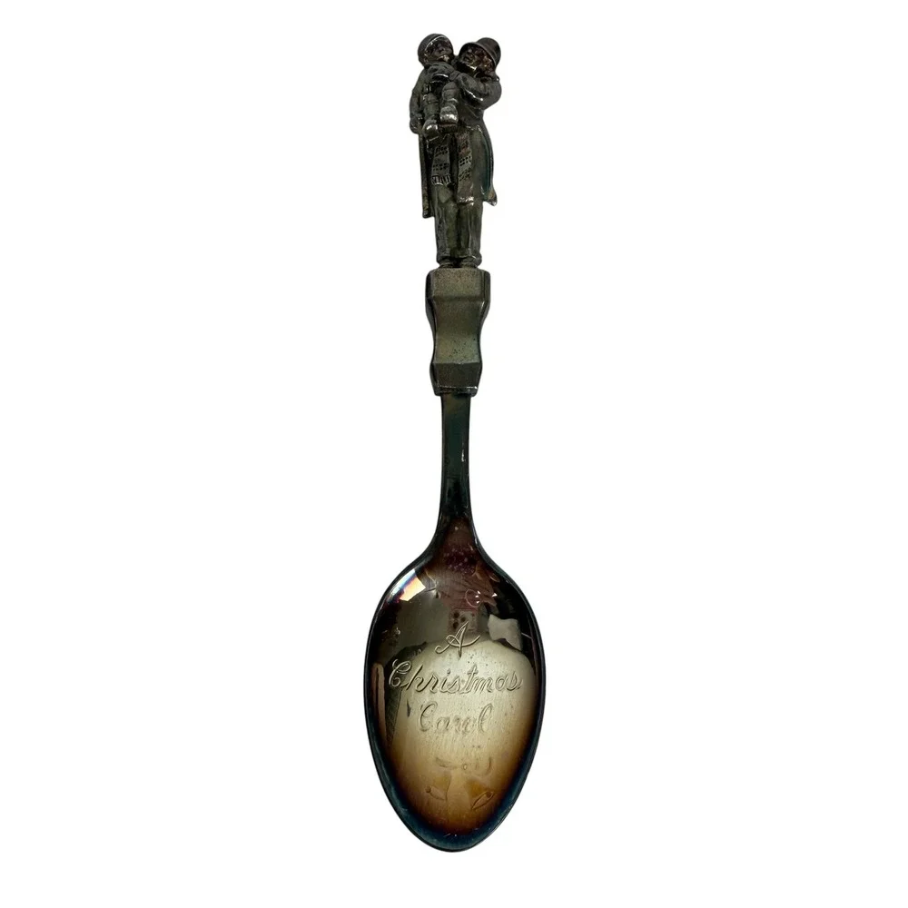 Reed & Barton A Christmas Carol First Edition Spoon Bob Cratchit Tiny Tim Silver